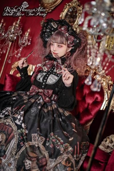 Dark Alice Tea Party・まくら くらまコラボ ボンネット風 Dark Alice Tea Party・まくら くらまコラボ ボンネット風