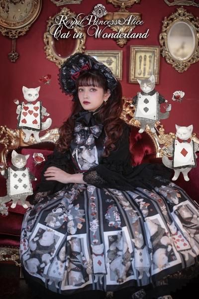 Cat in Wonderland ねこ助コラボ ドレス（黒）【1月下旬より随時