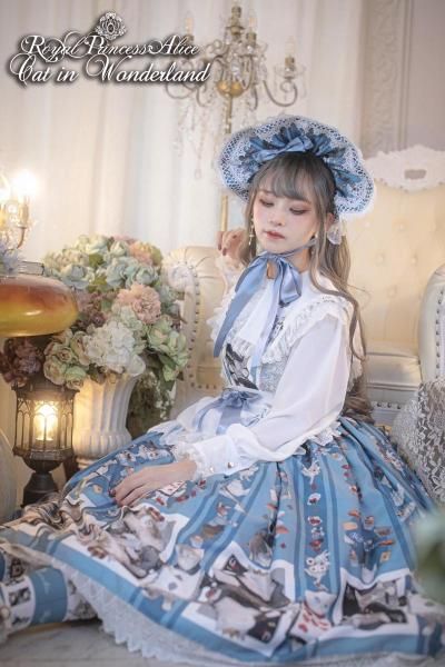 Cat in Wonderland ねこ助コラボ ドレス（青）【1月下旬より随時