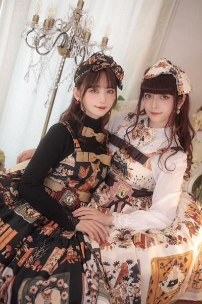 Forest Library tonoコラボ ジャンパースカート（黒）【2月上旬