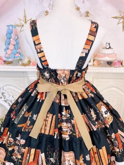 美品　☆33℃☆　シフォン×タイダイジャンパースカート　イシカワラボ Forest Library tonoコラボ ジャンパースカート（黒）【2月上旬