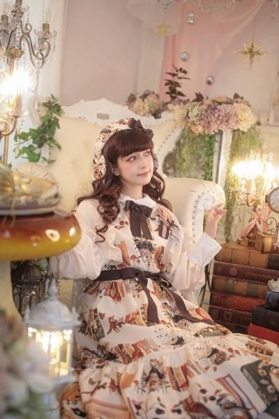 ロイプリ tomoコラボForest Libraryワンピース Forest Library tonoコラボ ワンピース（アイボリー）【2月上旬