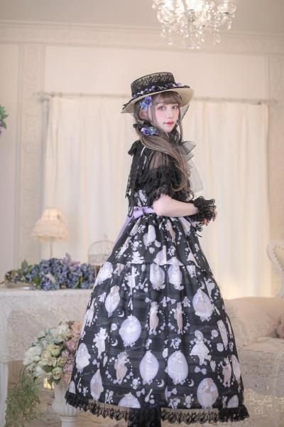 Cosme Cat ねこ助コラボ ジャンパースカート(ブラック）【即納品