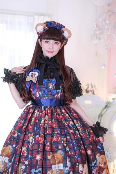 スカルサイコチェリー Spinコラボ ジャンパースカート スカルサイコチェリー・Spinコラボ ジャンパースカート（赤