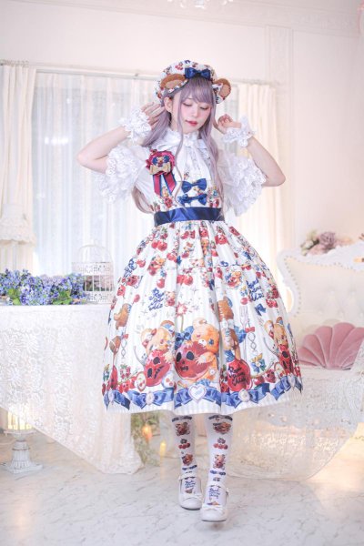 当店オーダー品 Angelic Pretty Cherry Stamp ジャンパースカート