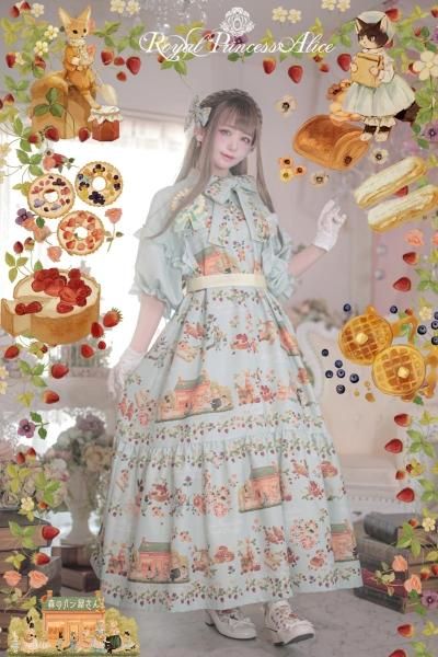 森のパン屋さん tonoコラボ ワンピース （ミント）【7月末~8月