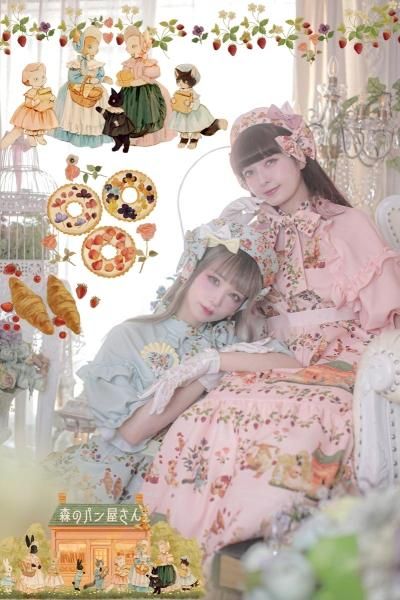 森のパン屋さん tonoコラボ ワンピース （サーモンピンク）【7月末~8月