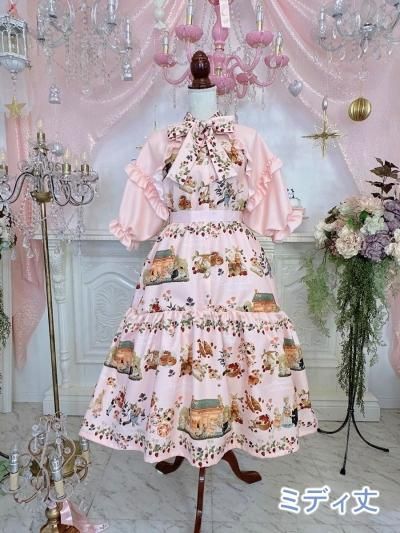 サーモンピンク❤️ティアードワンピース❤️ハンドメイド♡ドールチャーム 森のパン屋さん tonoコラボ ワンピース （サーモンピンク）【7月末~8月