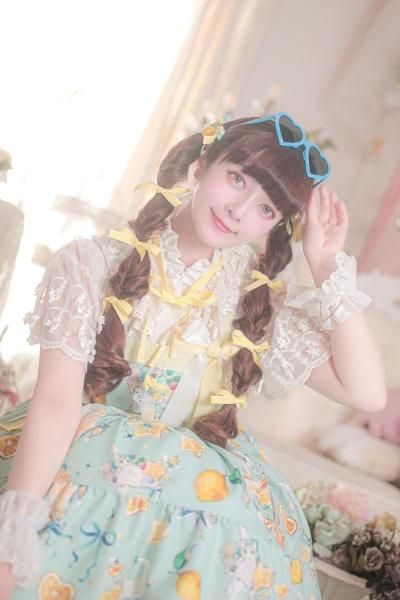 ty レジメンジャンパースカート·カチューシャ ミント Royalty レジメンジャンパースカート·カチューシャ ミント Lemon