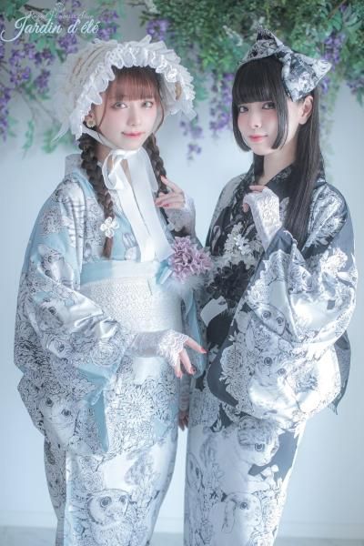 Jardin dete・夏の庭園 浴衣(黒)【即納品】 - Royal Princess Jardin dete・夏の庭園 浴衣(黒)【即納品】 - Royal Princess