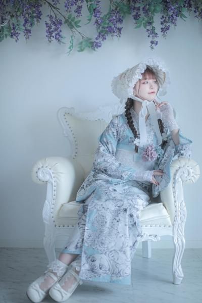 Jardin dete・夏の庭園 浴衣（ブルー）【即納品】 - Royal