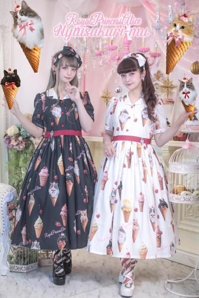 にゃいすクリーム サマー3点セット黒（ワンピース・カチューシャ