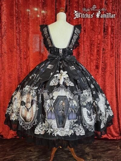 英国製 黒壺 WEDEWOOD MIRABELLE ❁ 可憐な花柄 金彩 C/V Witches' Familiar 粟木こぼねコラボ 2wayドレス黒×グレー【即納