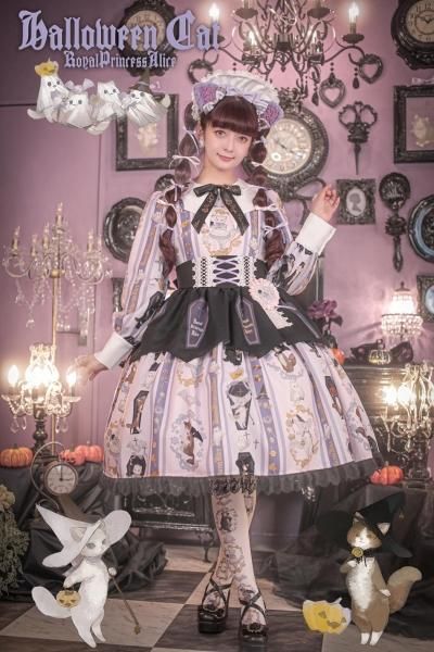 ワンスポ　猫　ワンピース　値下げOK Halloween cat ねこ助コラボ ワンピース（ピンク）【10月中旬