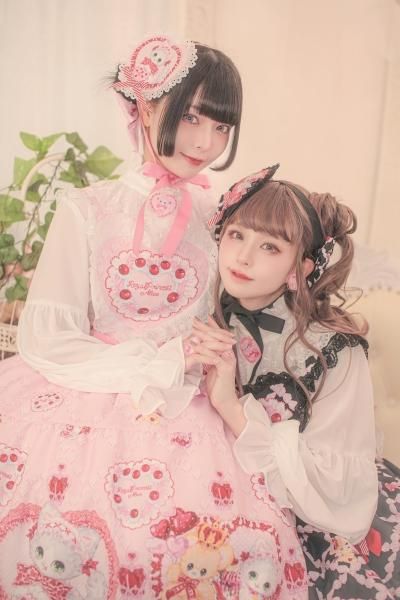 ショコラ キャット・飴ノ森ふみかコラボ ジャンパースカート（ピンク