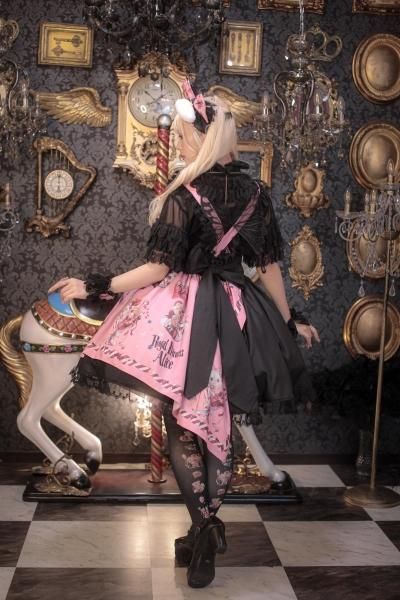 Skull Psycho Strawberry Spinコラボ ジャンパースカート（ピンク）【9