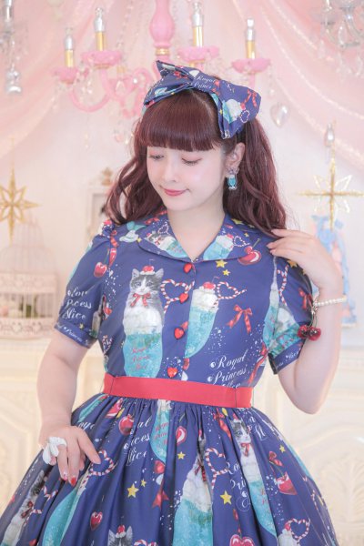 にゃいすクリームソーダ ワンピース&カチューシャセット（ネイビー）【即納品】 - Royal Princess Alice Official  Online Shop