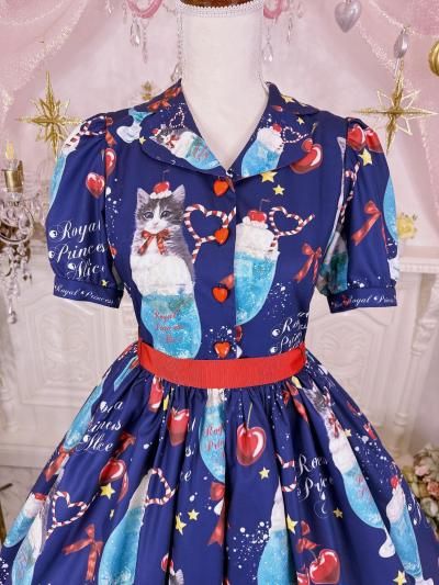 にゃいすクリームソーダ ワンピース&カチューシャセット（ネイビー