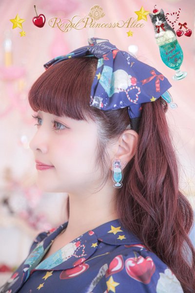 にゃいすクリームソーダ ワンピース&カチューシャセット（ネイビー）【即納品】 - Royal Princess Alice Official  Online Shop