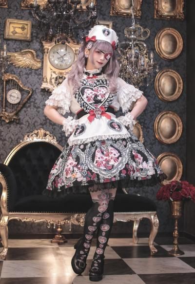 【ANNA SUI】希少♡美品♡‪ハート♡アリス♡ラメ♡ジャガード♡スカート♡ マイスウィートピアノコラボサスペンダー付きスカート - Ank Rouge