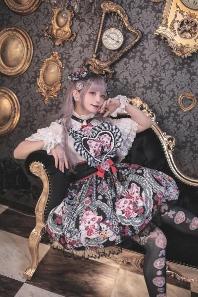 Sweet Hospital Nurse飴ノ森ふみかコラボ ジャンパースカート（白黒