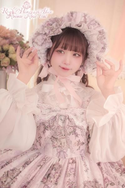 全国送料無料・イイ店 Rococo Rose Cat ジャンパースカート（ピンク）【4月中旬より ワンピース