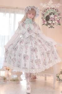 定番の中古商品 Rococo Rose Cat ジャンパースカート（ミント）【4月中旬より ワンピース