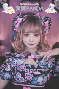  Princess Alice 我愛PANDA 飴ノ森ふみかコラボ 我愛PANDA 飴ノ森ふみかコラボ オーバーニー（白）【8月頃より