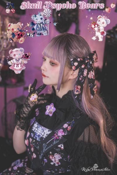 ピンクハウス　コラボ　ヘアクリップ　新品未使用 Skull Psycho bears Spinコラボ ヘアクリップセット【10月頃より