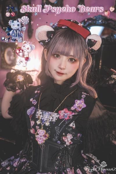 Skull Psycho bears Spinコラボ くま耳クリップ【10月頃より随時発送
