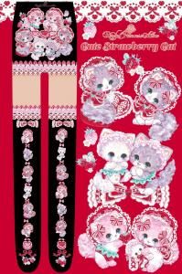 Sweet Strawberry Cat 飴ノ森ふみかコラボ・ジャンパースカート