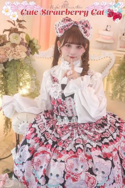 Decoration Strawberryカチューシャ シロ Sweet Strawberry Cat 飴ノ森ふみかコラボ・カチューシャ（黒