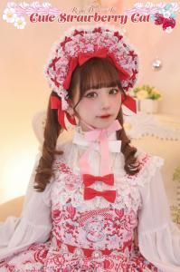ロイプリ　ロリィタ　うさ猫ちゃんの森　JSK ジャンスカ　カチューシャ　セット 大きいサイズ ロリィタ カチューシャ付 ジャンパースカートセット