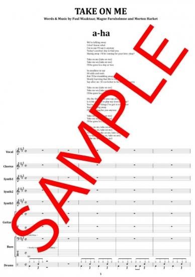 a-ha / テイク・オンミー(TAKE ON ME) バンド・スコア(TAB譜) 楽譜 from68