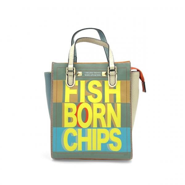 LEATHER SQUARE BAG / MULTI COLORS