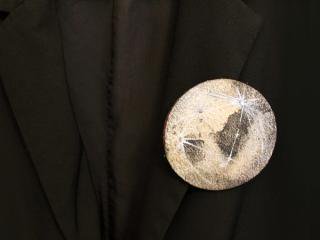 Leather brooch【planet】S