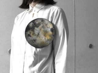 Leather brooch【planet】L