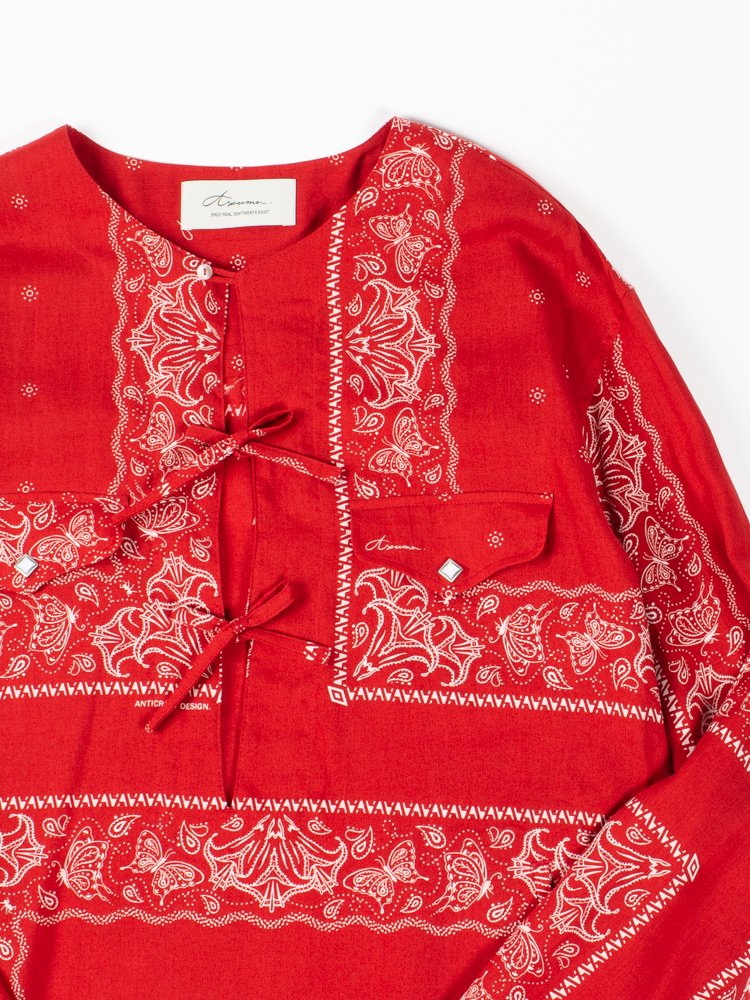 【Azuma.】アズマ BANDANA PULLOVER SHIRT RED