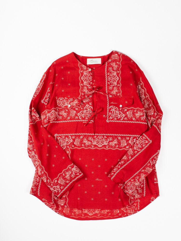 Azuma.】アズマ BANDANA PULLOVER SHIRT RED