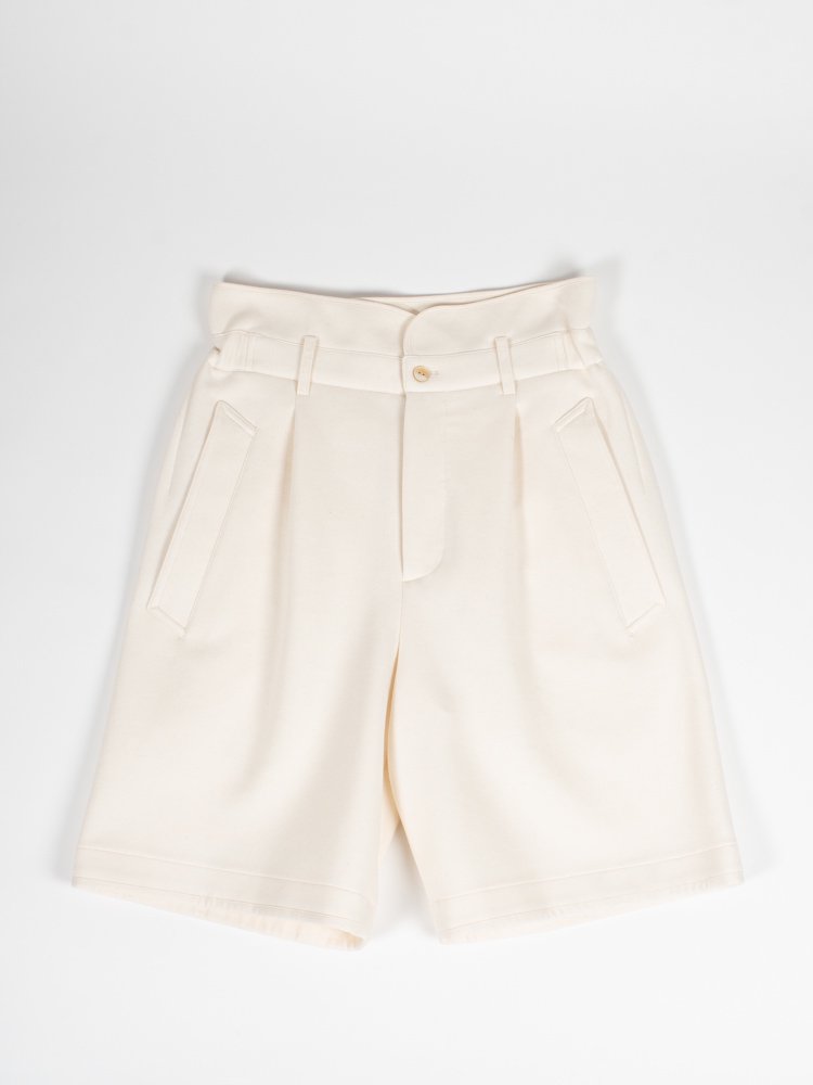 【IRENISA】イレニサ HIGH WAIST JERSEY SHORTS IVORY ハイウエストジャージーショーツ アイボリー