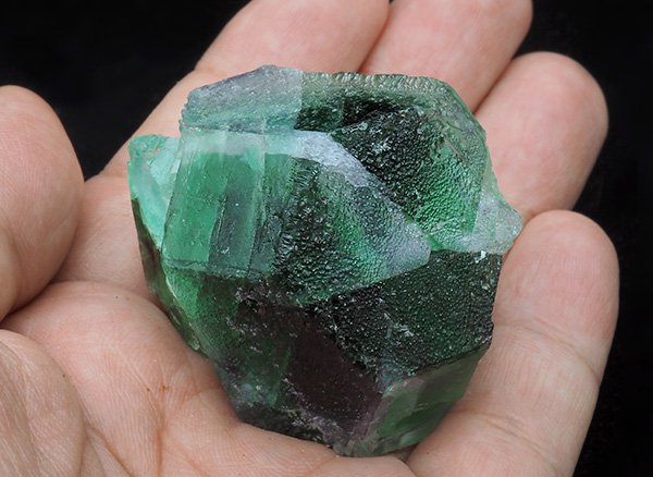 新たに発見された希少原石<br>グリーンフローライトの結晶<br>ナミビア・エロンゴ産