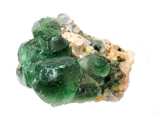 新たに発見された希少原石<br>グリーンフローライトの結晶<br>ナミビア・エロンゴ産