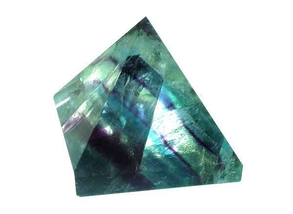 原石<br>美しすぎるレインボーフローライトのピラミッド<br>中国産