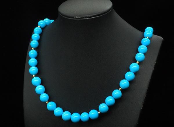 スリーピングビューティー鉱山産ターコイズ10mm 1粒売り】◇希少品