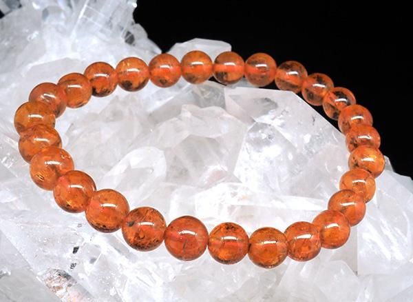 ★インペリアルトパーズ 7ミリ珠 ブレス⑩(SA+) インペリアルトパーズ ブレスレット 7.3mm 18cm メンズM レディースL